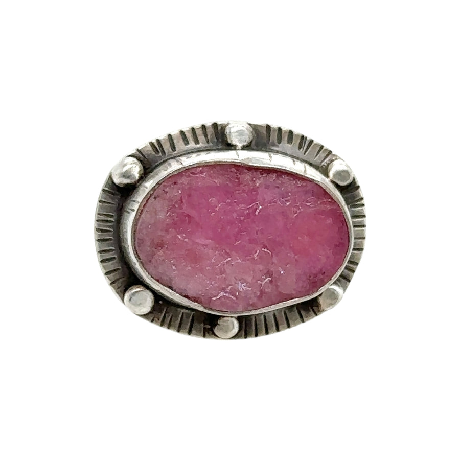 Ring - Ruby - Rough Top - Size 7