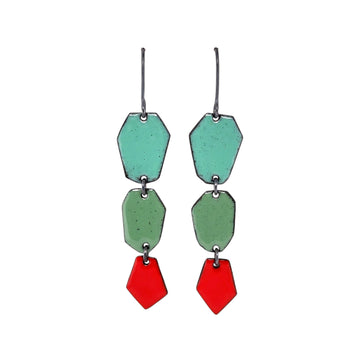 Vernal Earrings - Orange/Green