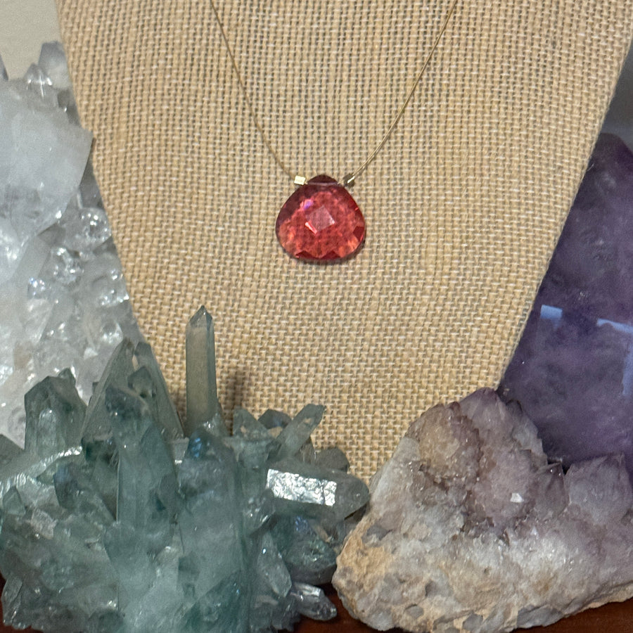 Czech Quartz Necklace - Orchid