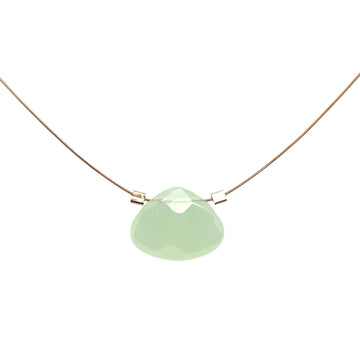 Czech Quartz Necklace - Mint