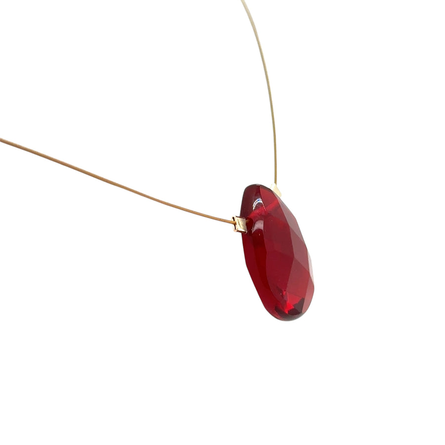 Czech Quartz Necklace - Cherry