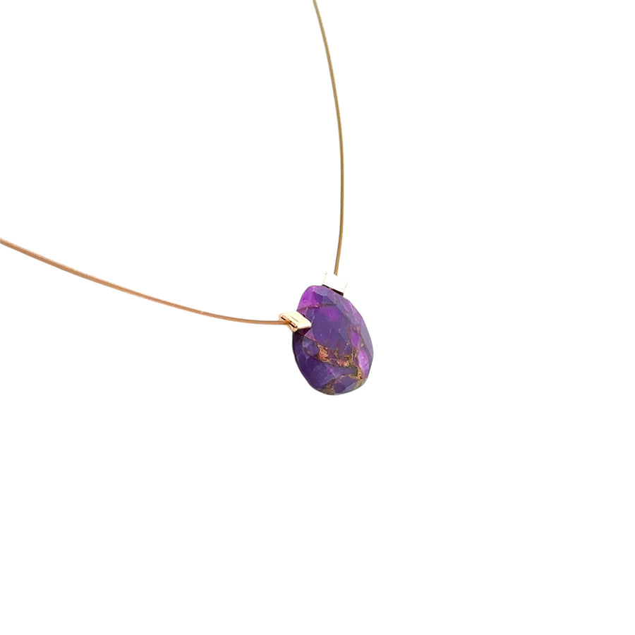 Purple Copper Turquoise Necklace