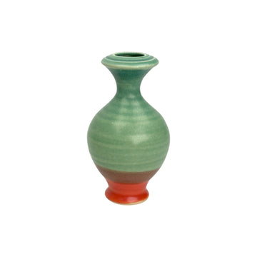 Bud Vase - Green/Red
