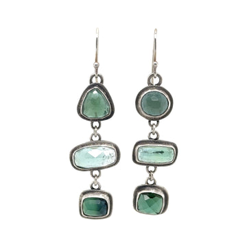 Earrings - Tourmaline - 3 Drop