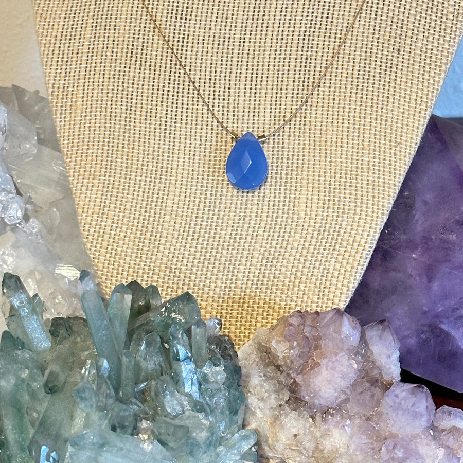 Czech Quartz Necklace - Periwinkle