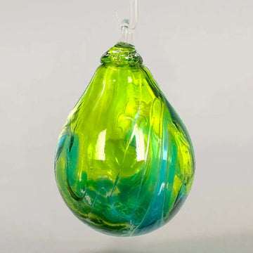Aqua Wave Raindrop Ornament
