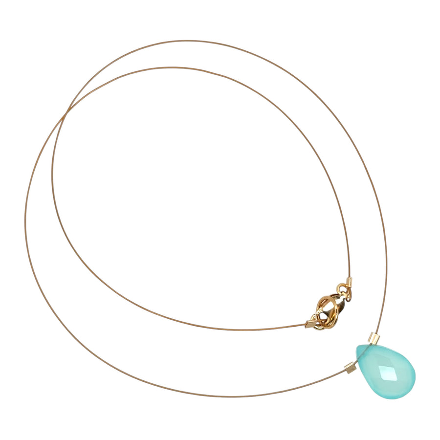 Aqua Chalcedony Necklace