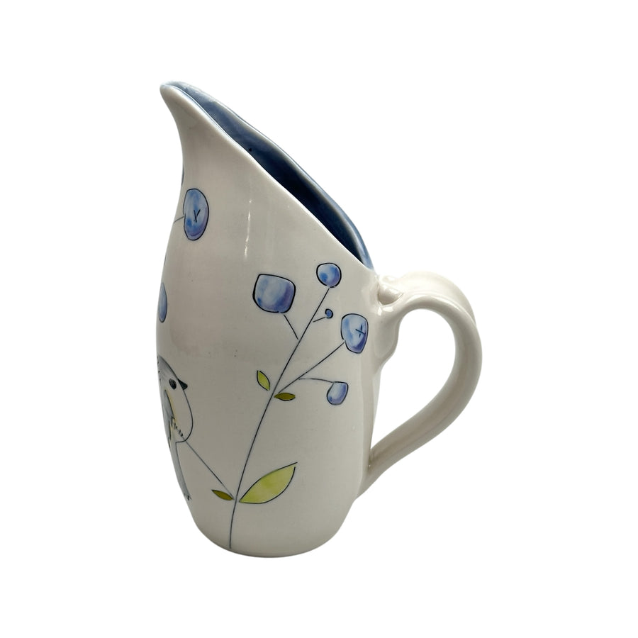 Birds and Blueberries - Pitcher - Medium