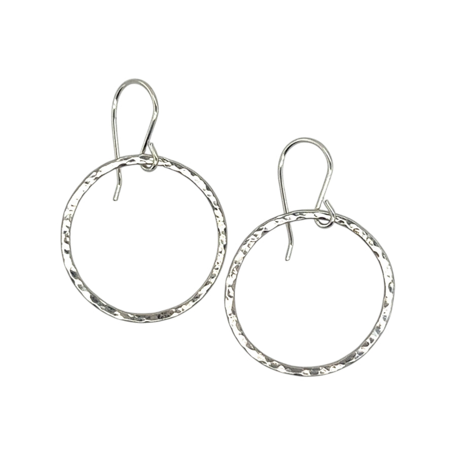 Earrings - Hammered Circles