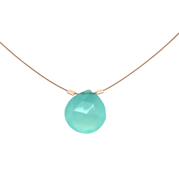 Aqua Chalcedony Necklace