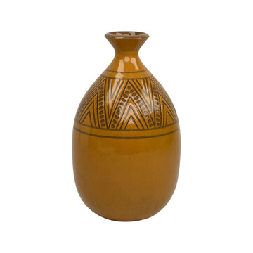 Medium Vase - Gold - Geometric