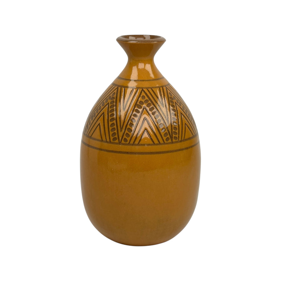 Medium Vase - Gold - Geometric