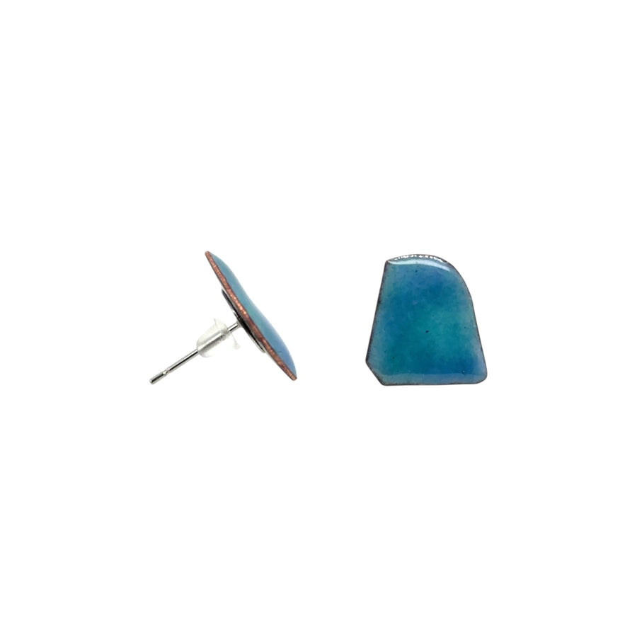 Enameled Stud Earrings