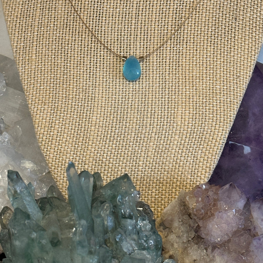 Aqua Chalcedony Necklace