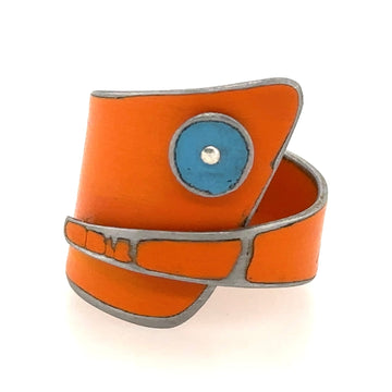 Ring - Orange with Blue Dot