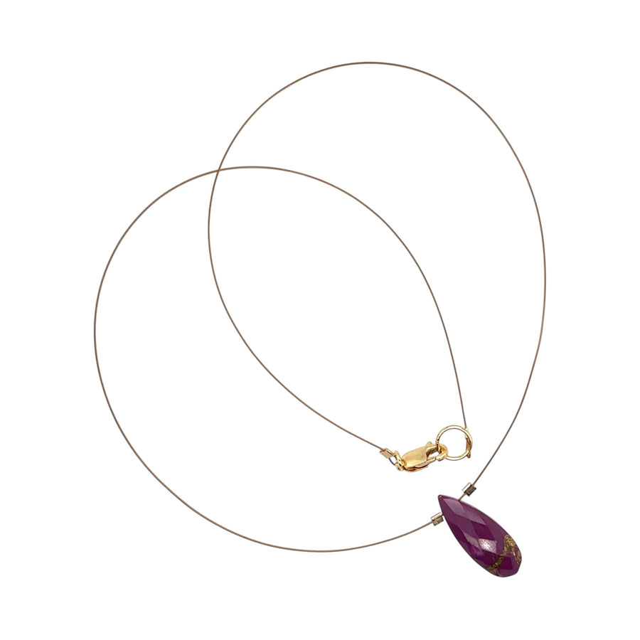 Purple Copper Turquoise Necklace