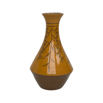 Medium Vase - Gold - Botanical