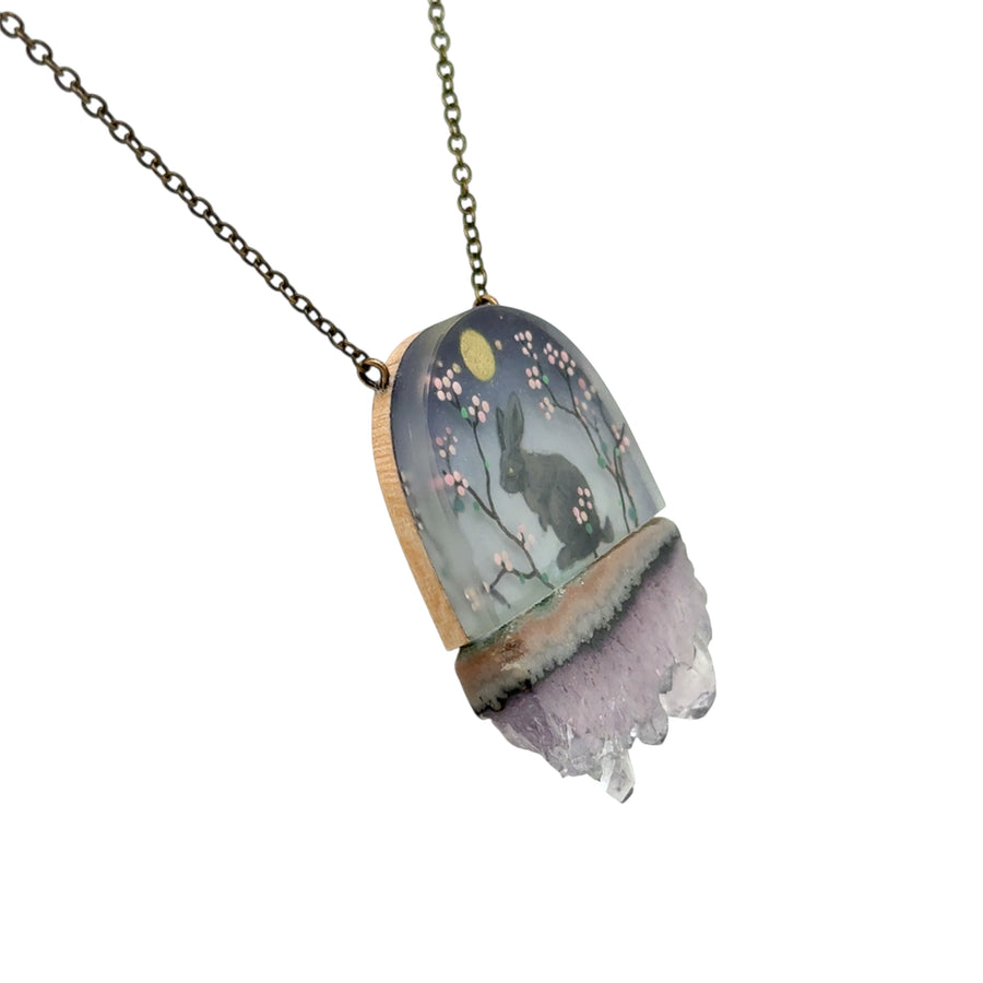 Necklace with Crystals - Rabbit