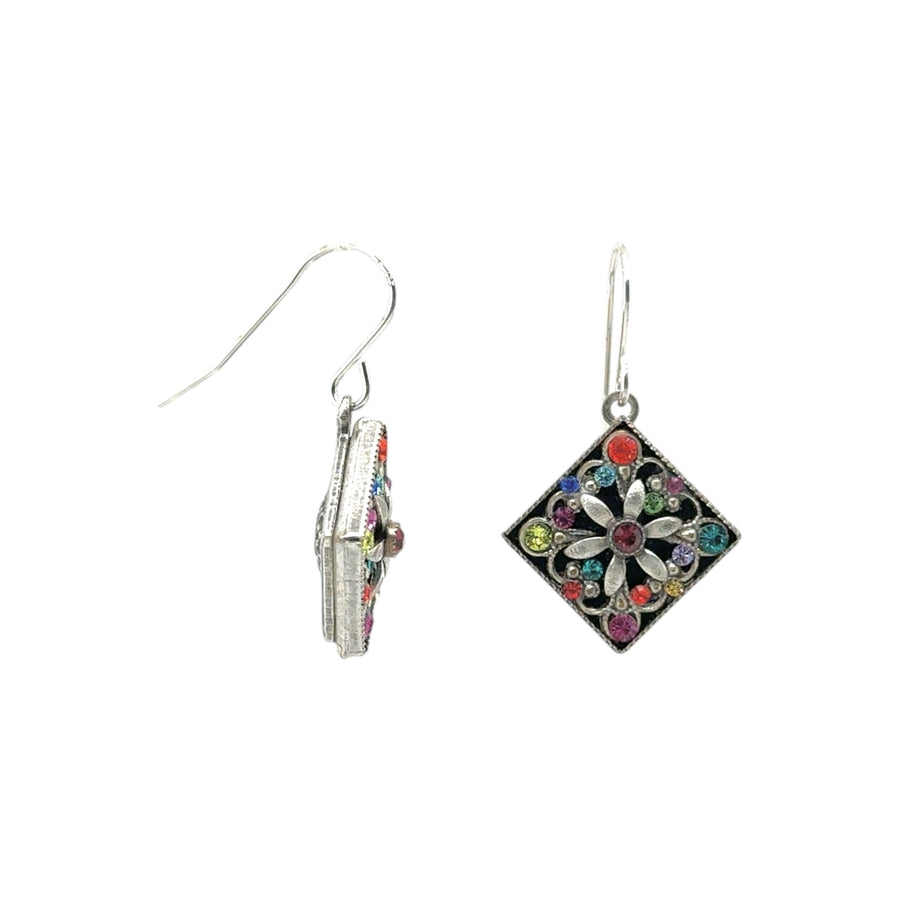 Earrings - Diamond Shaped Filigree