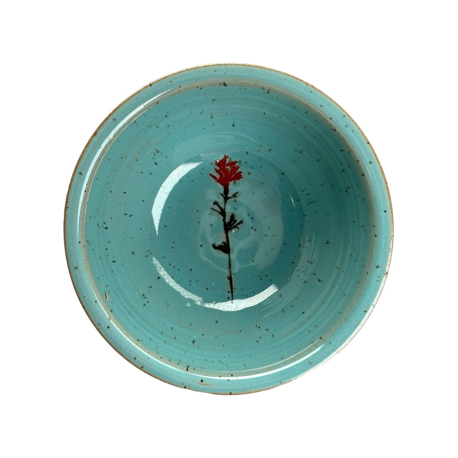 Bowl - Teal Paintbrush - Small