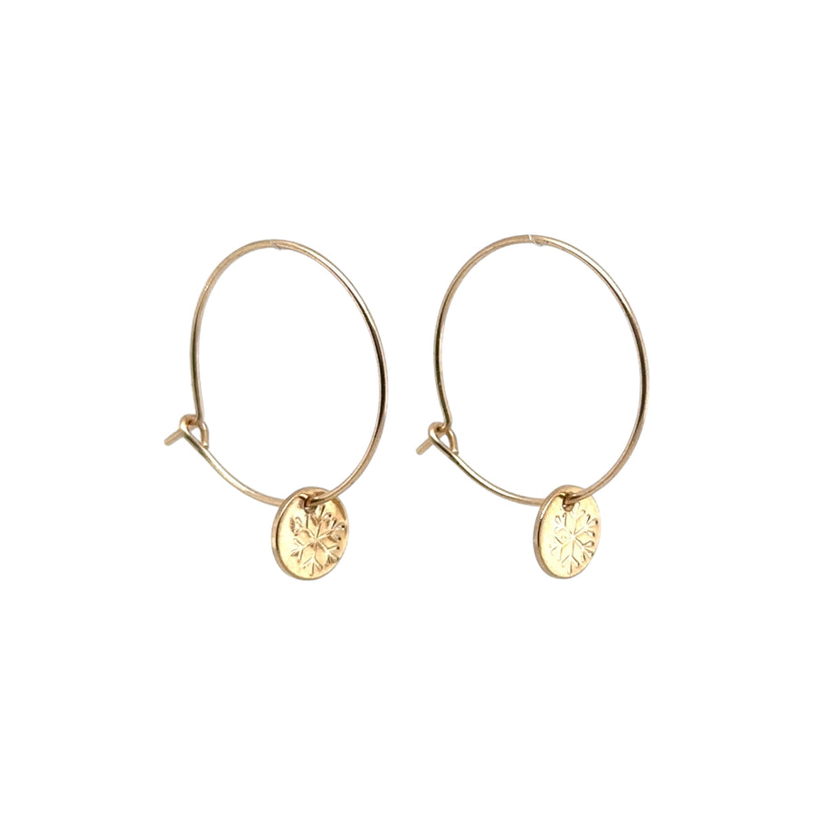 Earrings - Hoops with Snowflake