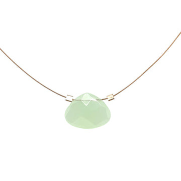 Czech Quartz Necklace - Mint