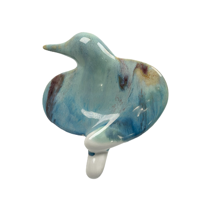 Bird - Turquoise/White #1291