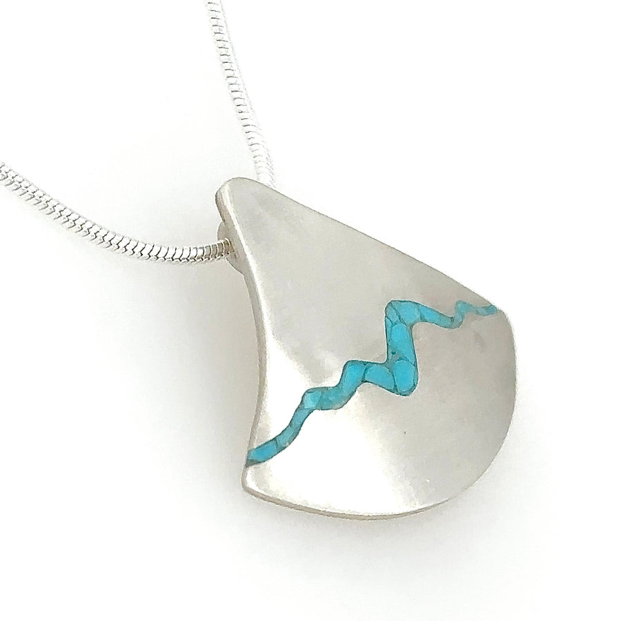 The River Pendant with Turquoise