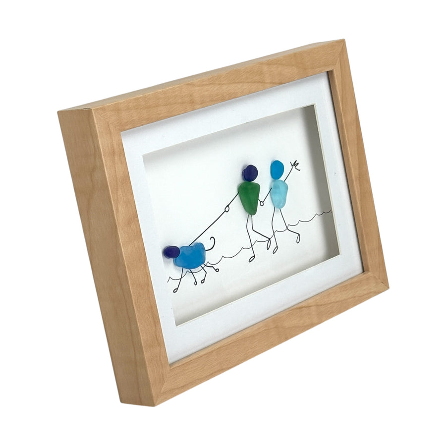 Sea Glass Couple Dog Walkers