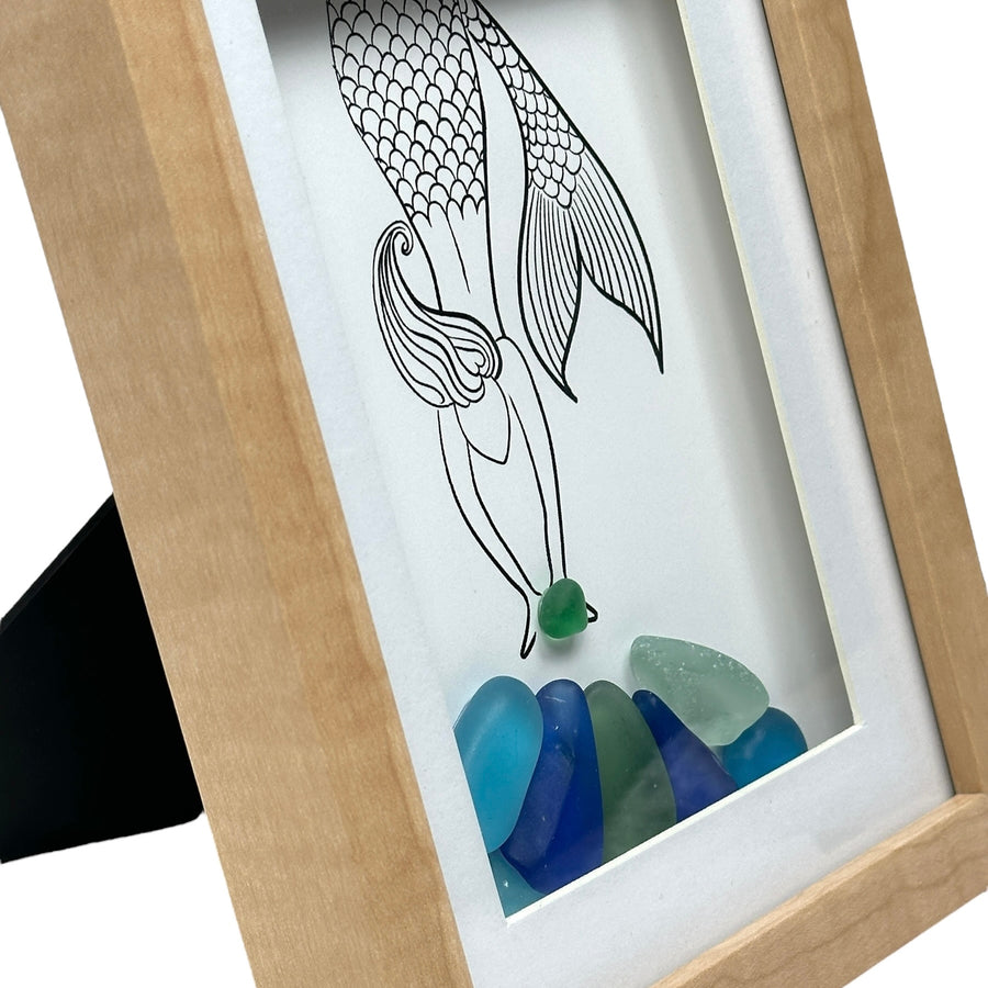Sea Glass Mermaid with Treasures