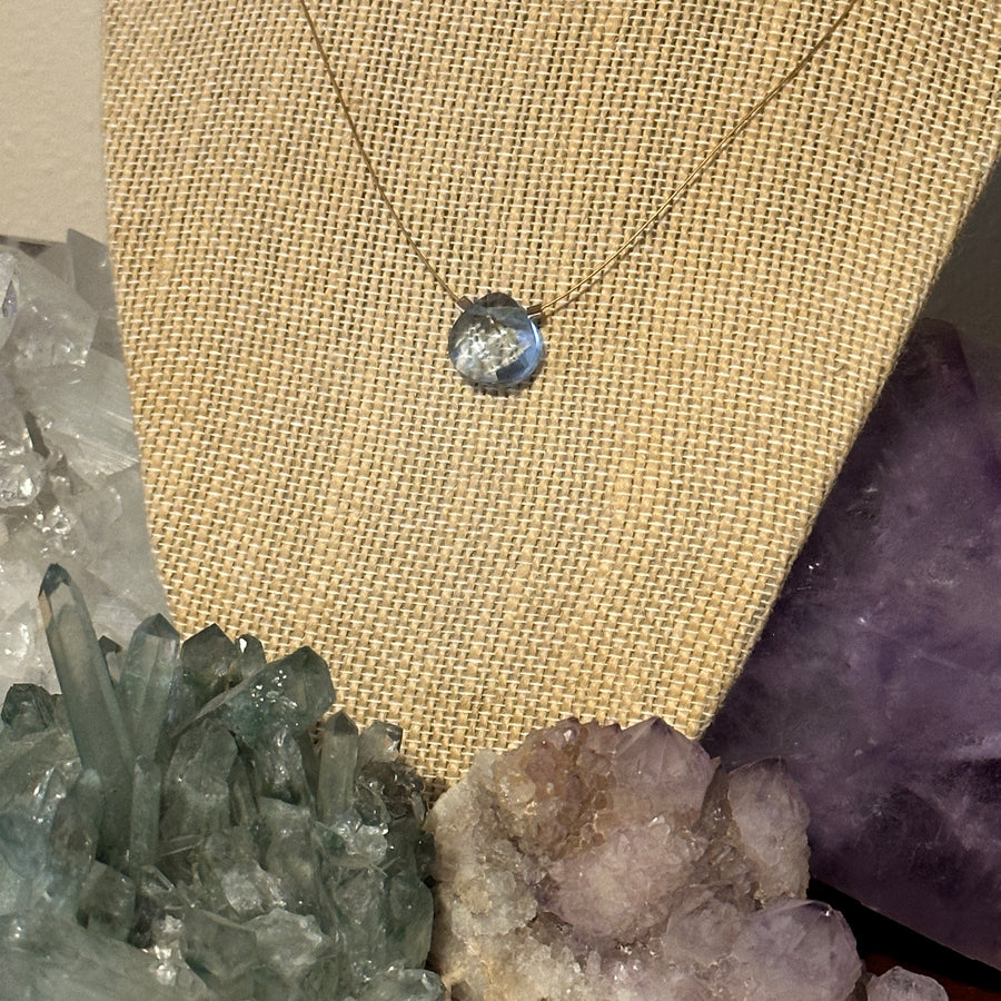 Czech Quartz Necklace - Light Blue