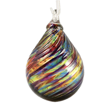 Rainbow Twist Raindrop Ornament