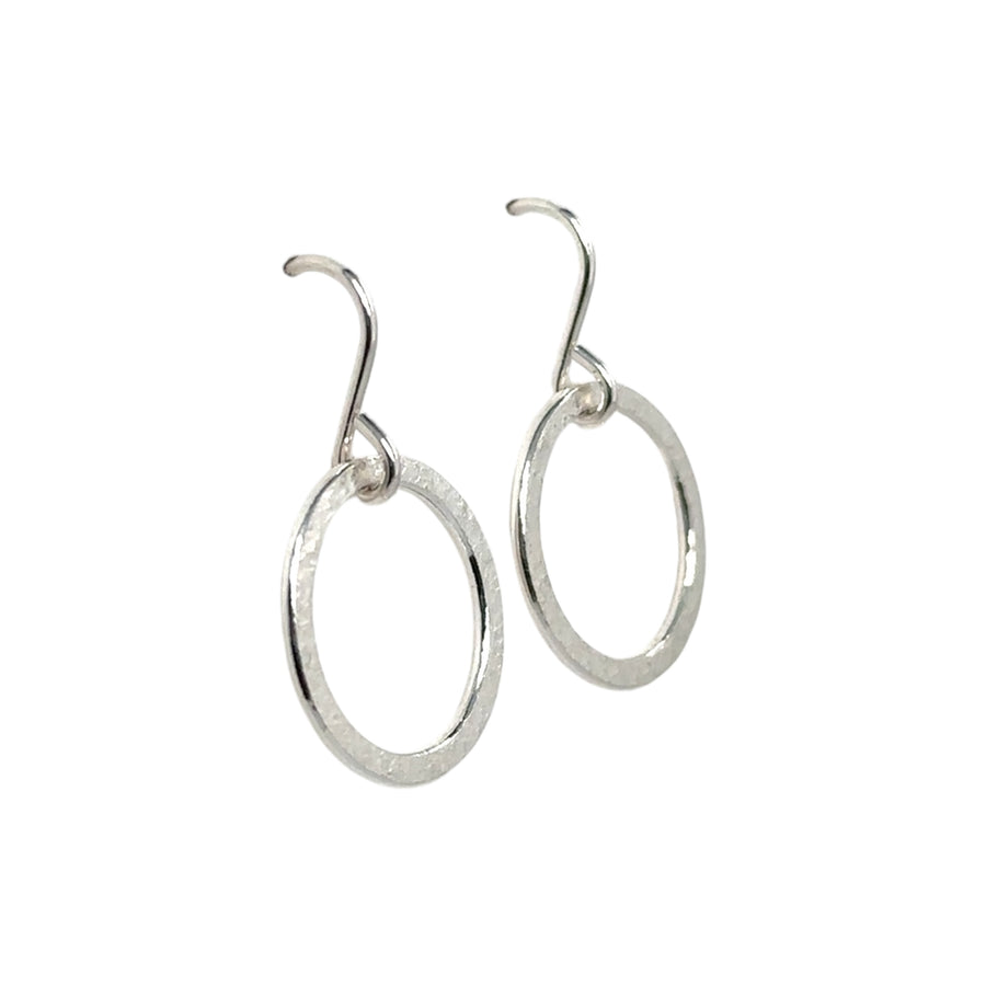 Earrings - Hammered Circle - Medium