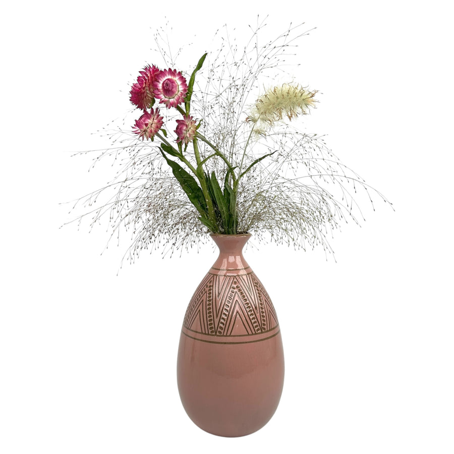 Large Vase - Pink - Geometric