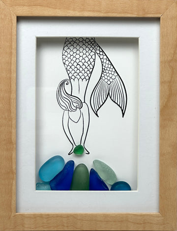 Sea Glass Mermaid with Treasures