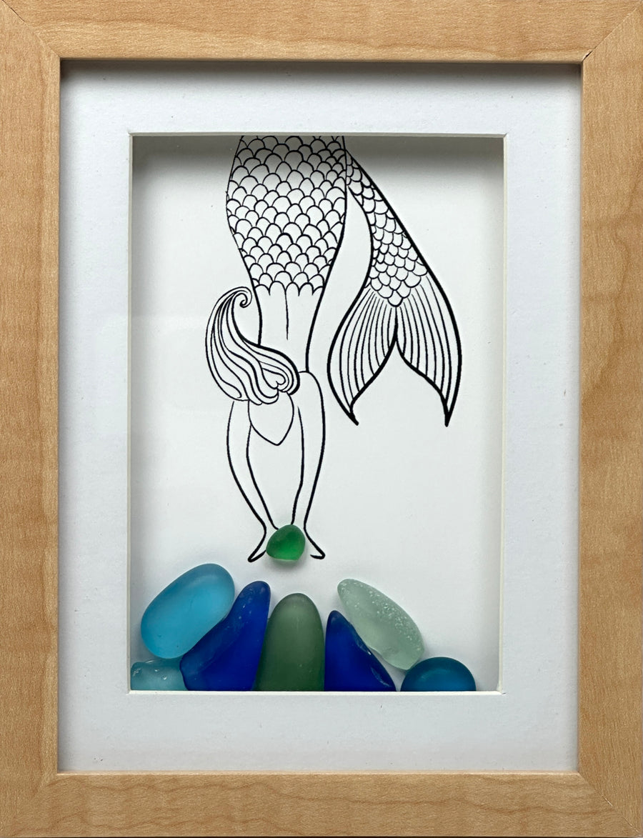 Sea Glass Mermaid with Treasures