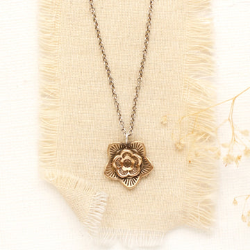 Cactus Flower - Necklace - Bronze