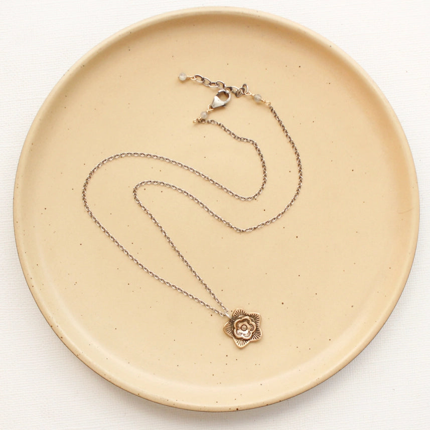 Cactus Flower - Necklace - Bronze