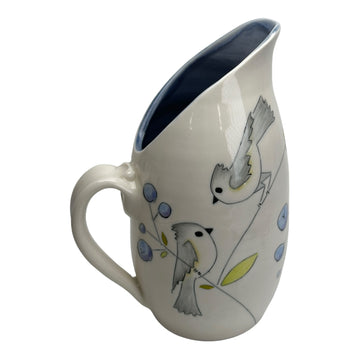 Birds and Blueberries - Pitcher - Large