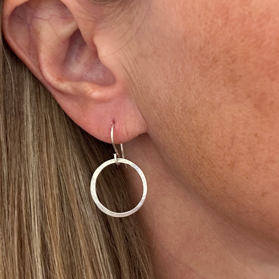 Earrings - Hammered Circles