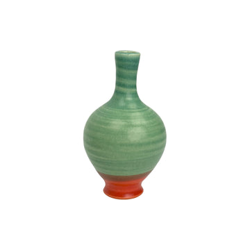 Bud Vase - Green/Red