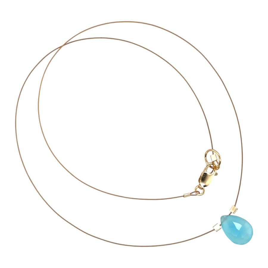 Aqua Chalcedony Necklace