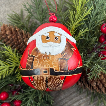 Gourd Ornament - Santa