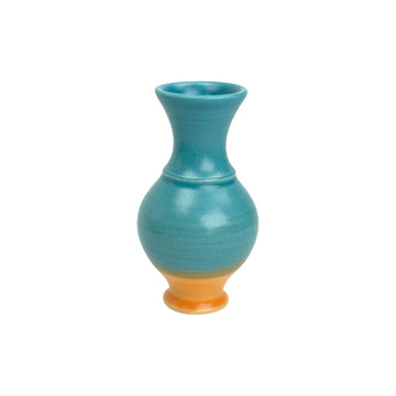 Bud Vase - Turquoise/Yellow