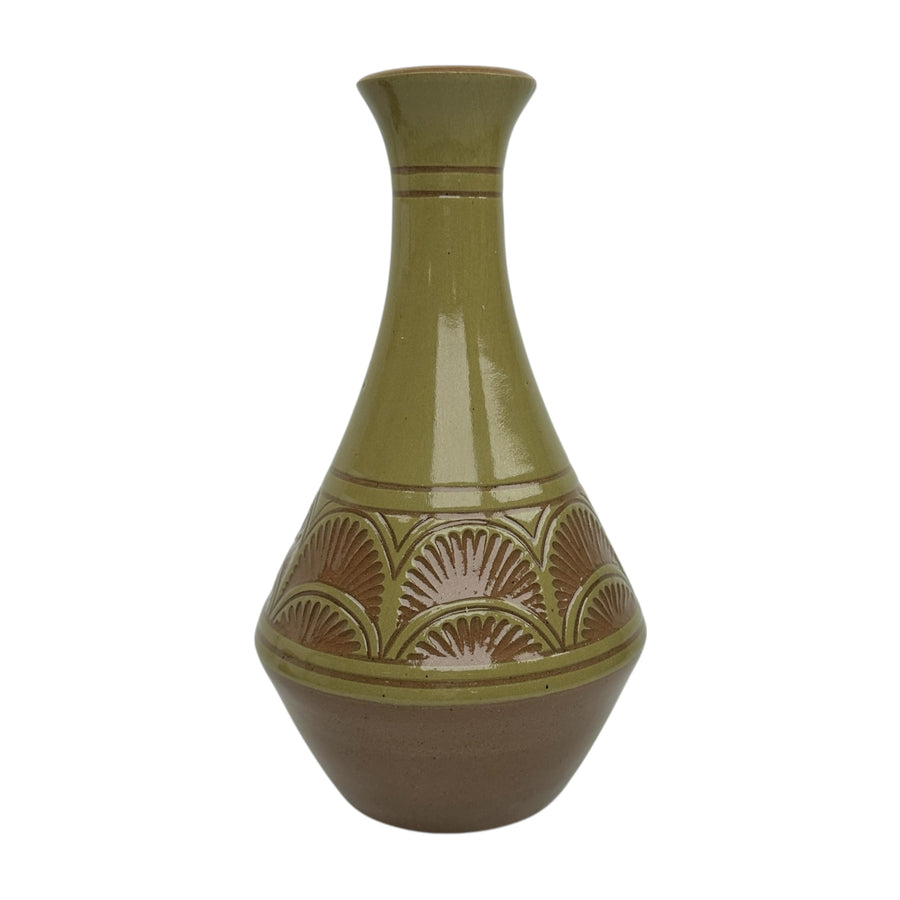 Large Vase - Sage - Geometric