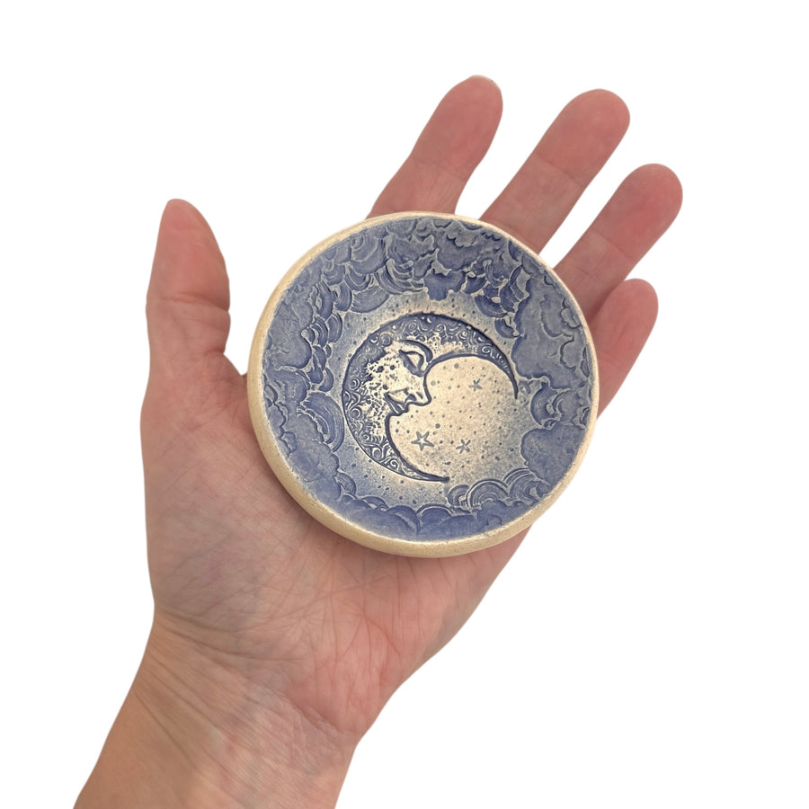Trinket Dish - Crescent Moon - Blue