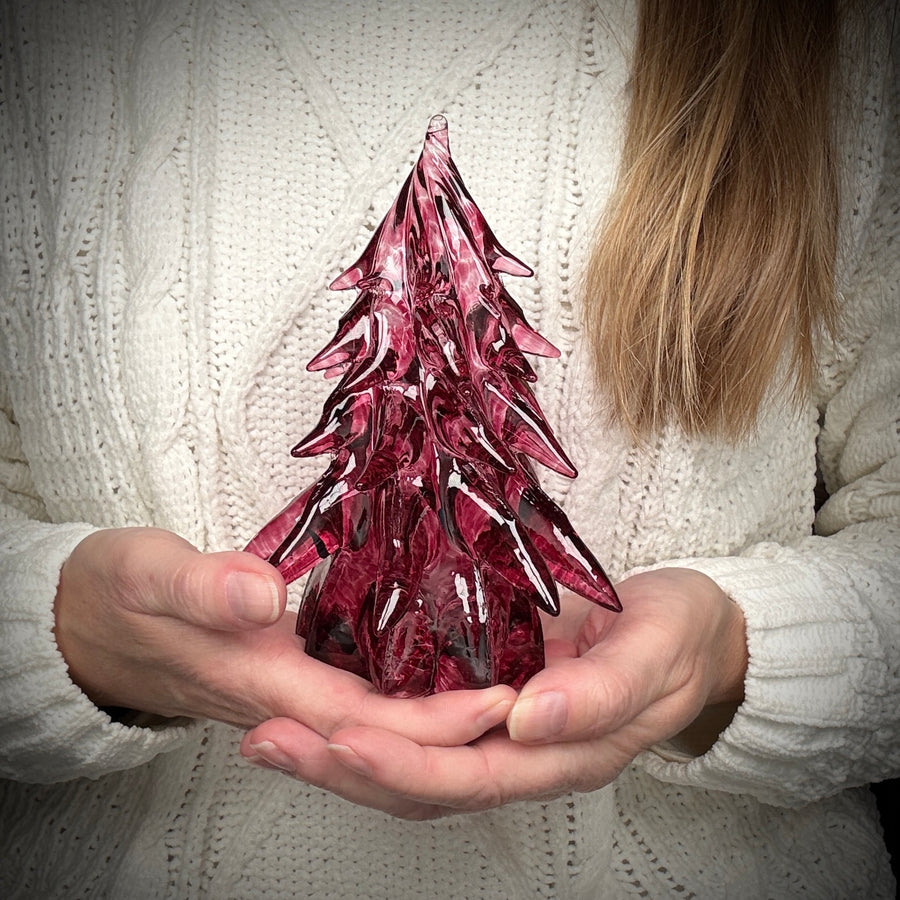 Small Glass Tree - Ruby