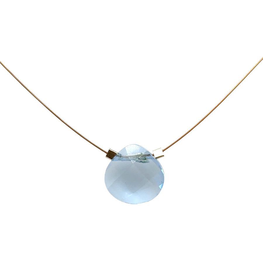 Czech Quartz Necklace - Light Blue