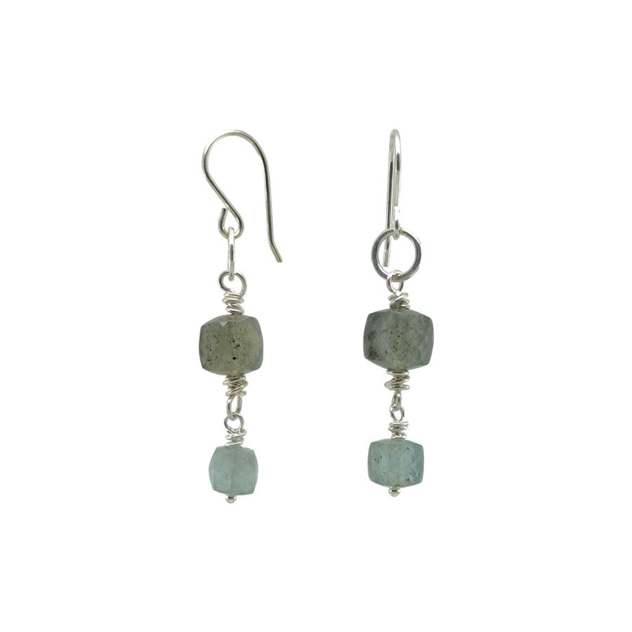 Earrings - Moss Aquamarine Dangles