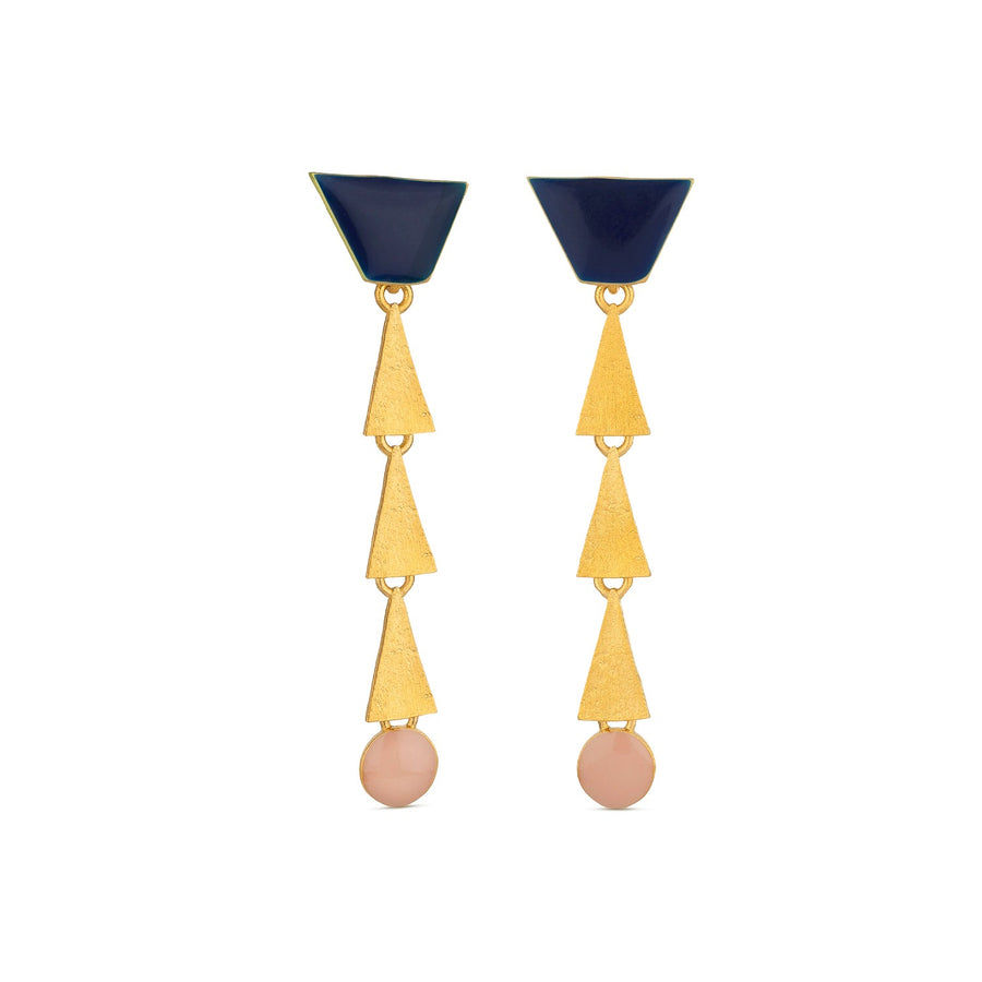 Somni - Earrings - Pink and Blue - Long